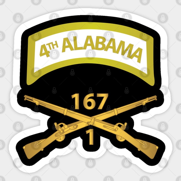 Army - 1st Bn, 167th Infantry - Inf Branch w 4th Alabama Tab X 300 Sticker by twix123844